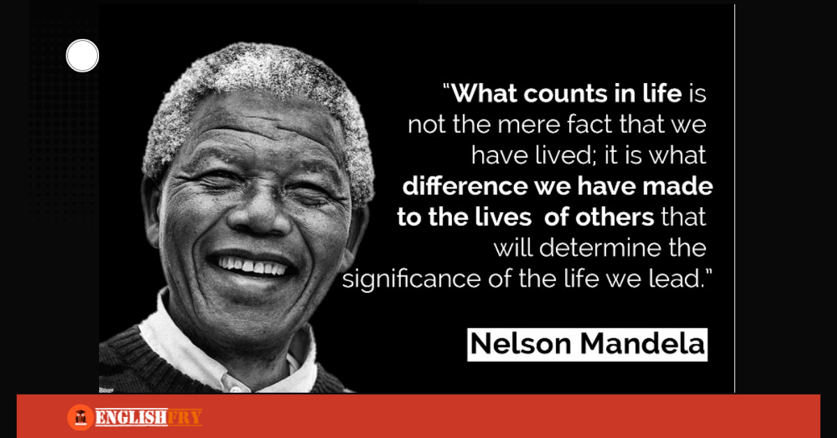 Nelson Mandela portrait with quote about perseverance from Long Walk to Freedom