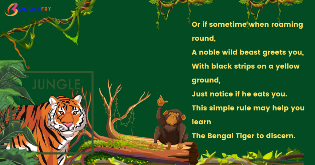 how to tell wild animals stanza wise explanation stanza 2