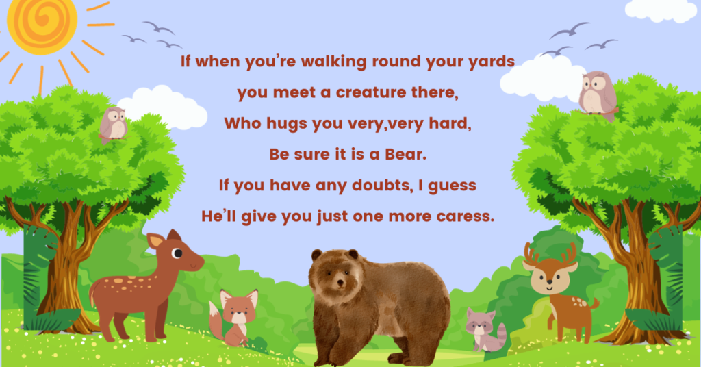 how to tell wild animals stanza wise explanation stanza 4