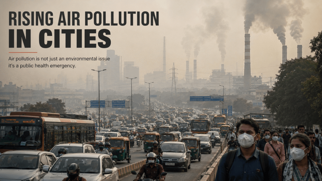 Rising air pollution in cities