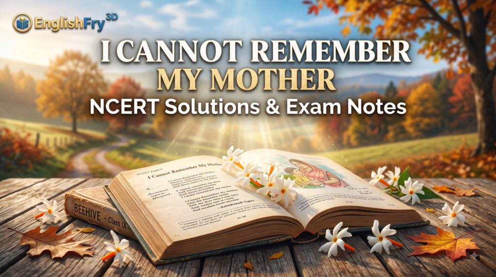 I Cannot Remember My Mother NCERT Solutions